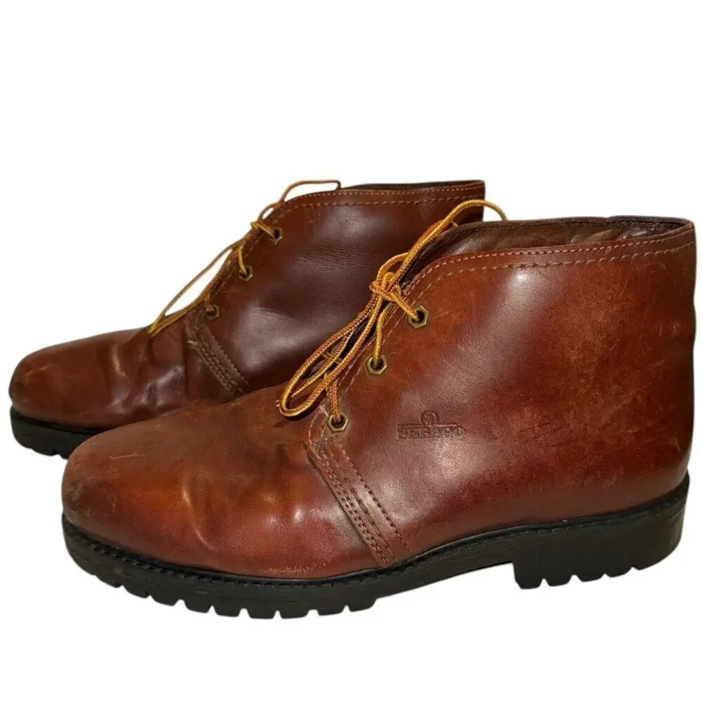 SEBAGO Dryside Waterproof Leather Chukka Boot 6 Hex Eye Lug Sole 11 Wide USA 11W